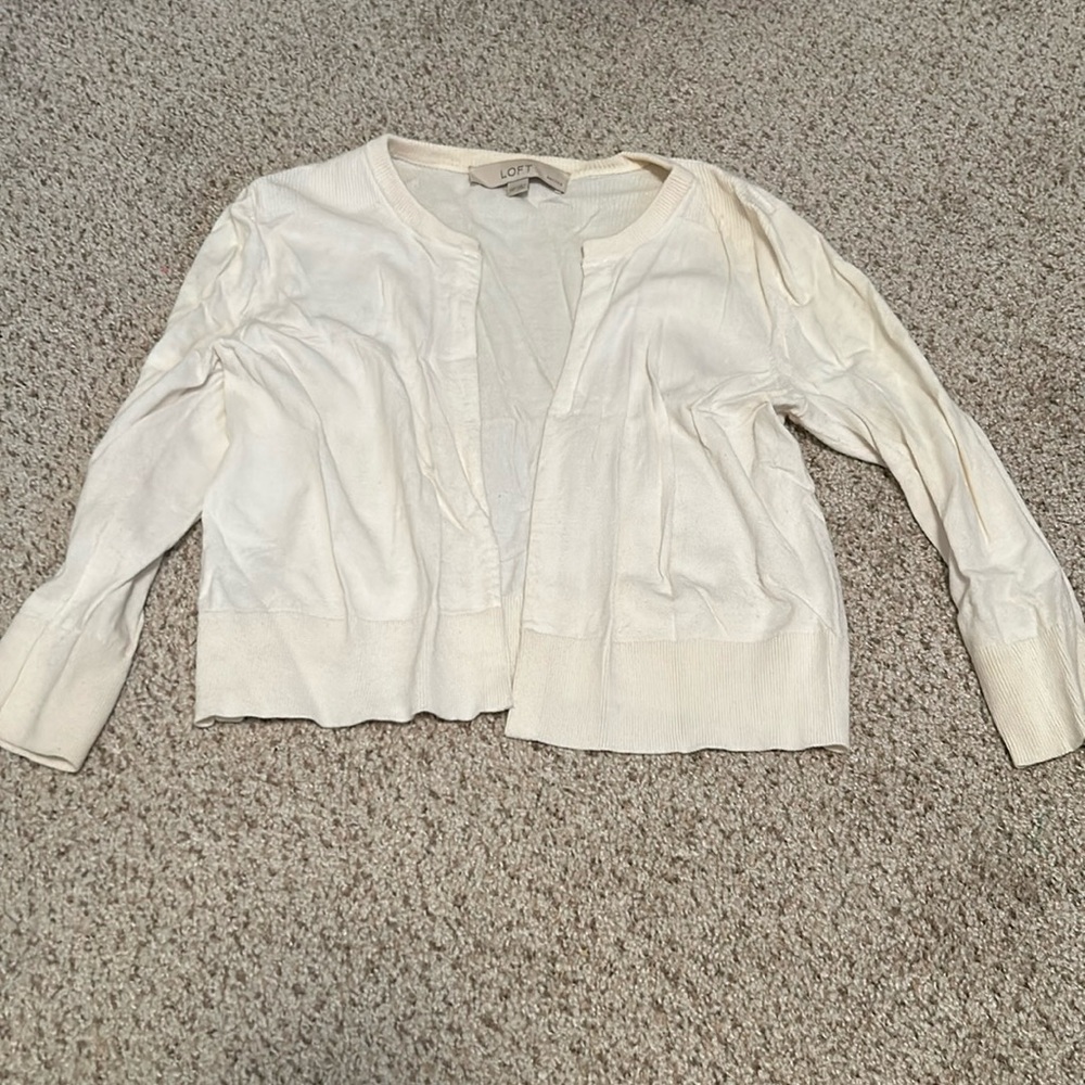 Loft XSP Cream Cardigan